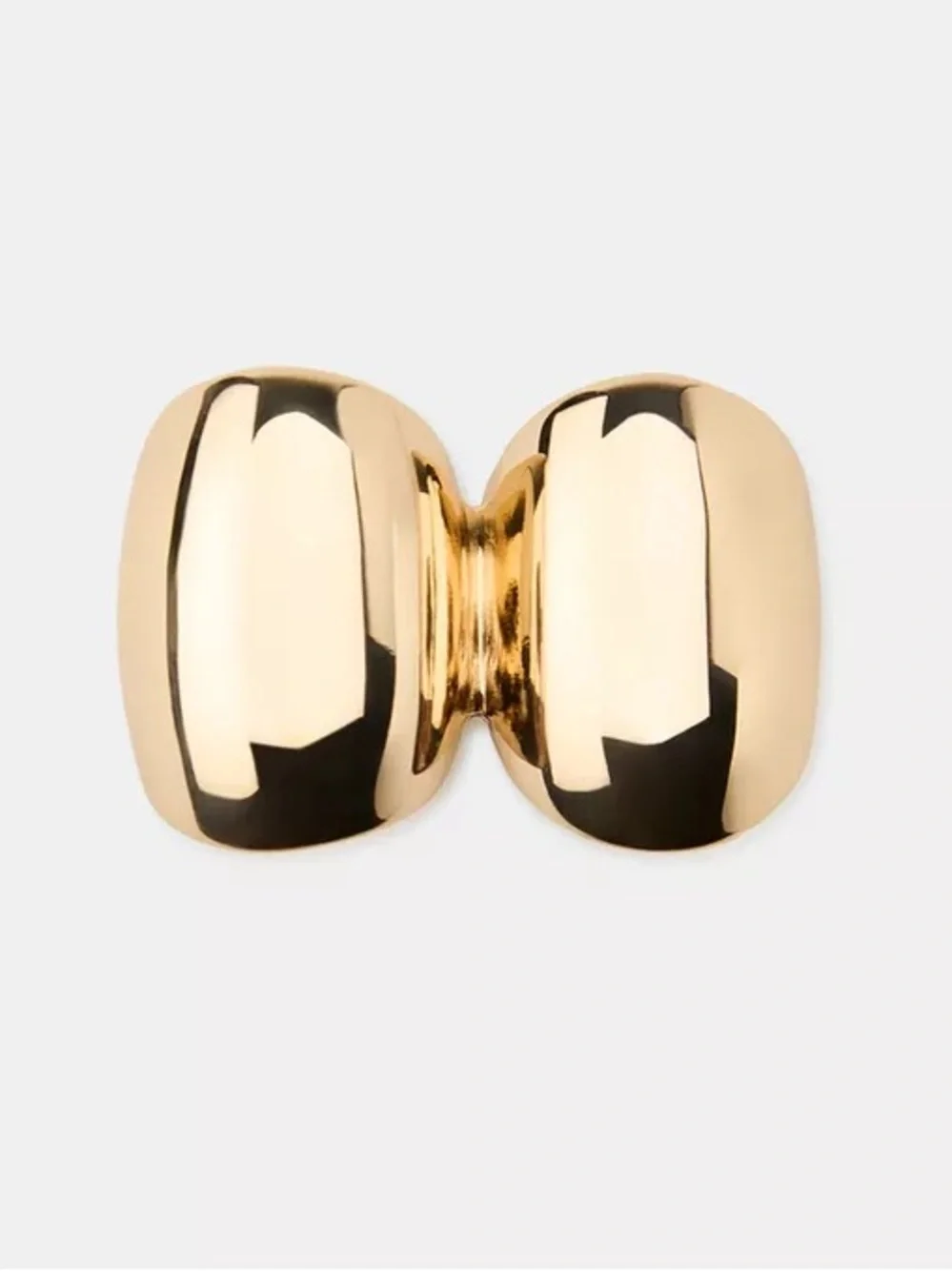 Zara Double Metal Ring Embossed Design Golden Y2K NWT Abstract